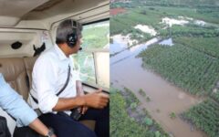 BAHIA: Após fortes chuvas em Canudos e Jeremoabo, governador Jerônimo Rodrigues sobrevoa municípios para acompanhar ações de emergência